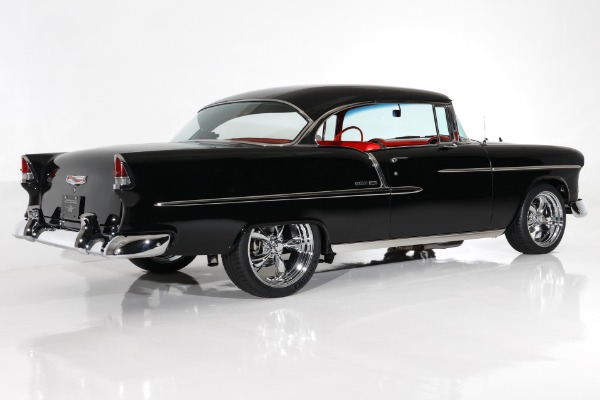 For Sale Used 1955 Chevrolet Bel Air Jet Black 502 6-Speed PS PB AC | American Dream Machines Des Moines IA 50309
