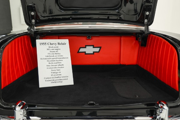 For Sale Used 1955 Chevrolet Bel Air Jet Black 502 6-Speed PS PB AC | American Dream Machines Des Moines IA 50309