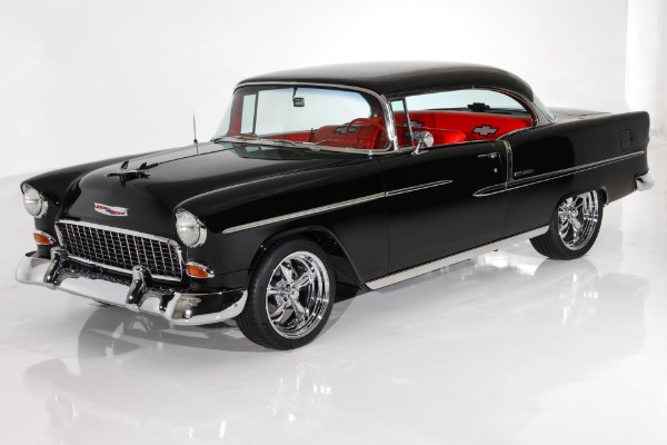 For Sale Used 1955 Chevrolet Bel Air Jet Black 502 6-Speed PS PB AC | American Dream Machines Des Moines IA 50309