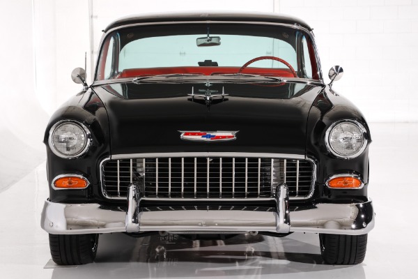 For Sale Used 1955 Chevrolet Bel Air Jet Black 502 6-Speed PS PB AC | American Dream Machines Des Moines IA 50309