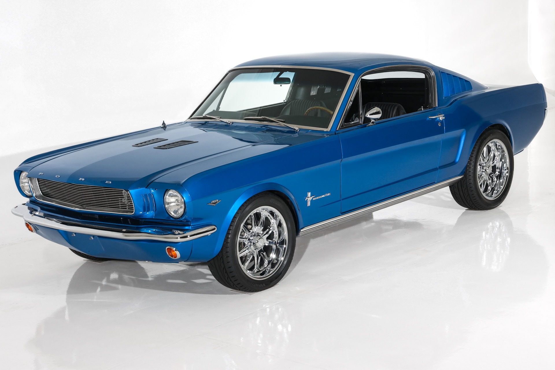 For Sale Used 1965 Ford Mustang Electric Blue 289 Auto PS AC PDB | American Dream Machines Des Moines IA 50309