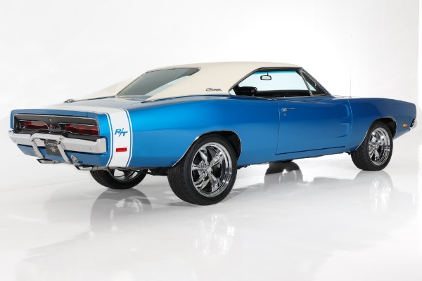 For Sale Used 1969 Dodge Charger B5 Blue 383 Pistol Grip 727 PS PDB | American Dream Machines Des Moines IA 50309