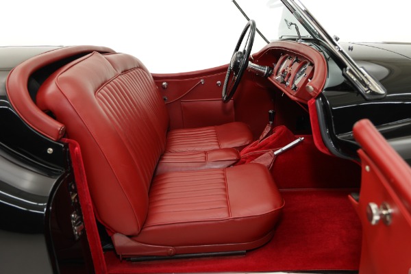 For Sale Used 1955 Jaguar XK140 MC Exquisite Black, Red Leather | American Dream Machines Des Moines IA 50309