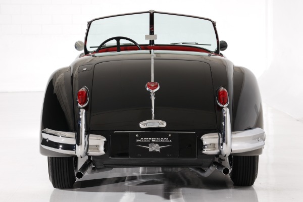 For Sale Used 1955 Jaguar XK140 SE Exquisite Black, Red Leather | American Dream Machines Des Moines IA 50309