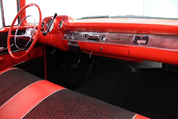 For Sale Used 1957 Chevrolet Bel Air Black Red & Black int 283 Auto | American Dream Machines Des Moines IA 50309