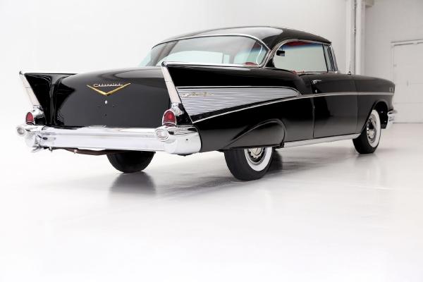 For Sale Used 1957 Chevrolet Bel Air Black Red & Black int 283 Auto | American Dream Machines Des Moines IA 50309