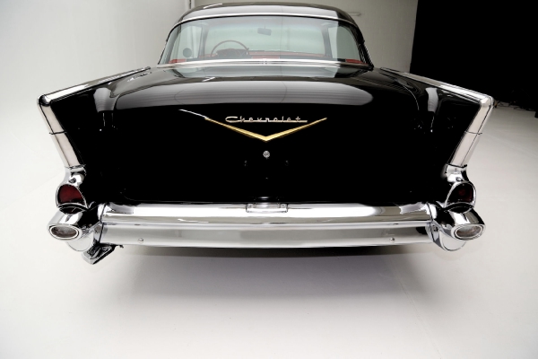 For Sale Used 1957 Chevrolet Bel Air Black Red & Black int 283 Auto | American Dream Machines Des Moines IA 50309