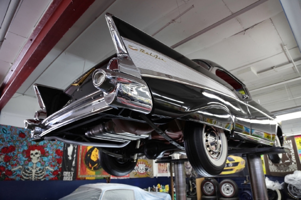 For Sale Used 1957 Chevrolet Bel Air Black Red & Black int 283 Auto | American Dream Machines Des Moines IA 50309