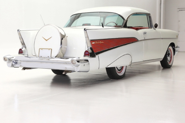 For Sale Used 1957 Chevrolet Bel Air white blk/red int LT1 AC PB | American Dream Machines Des Moines IA 50309