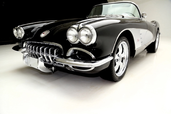 For Sale Used 1960 Chevrolet Corvette Convertible Black ProTour Styling | American Dream Machines Des Moines IA 50309