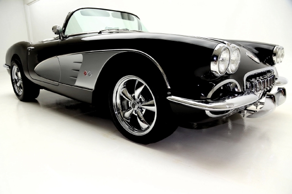 For Sale Used 1960 Chevrolet Corvette Convertible Black ProTour Styling | American Dream Machines Des Moines IA 50309