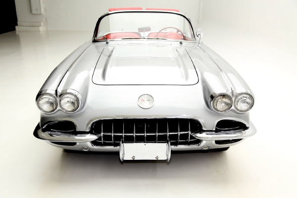 For Sale Used 1959 Chevrolet Corvette Convertible silver/red roadster | American Dream Machines Des Moines IA 50309