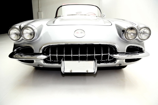 For Sale Used 1959 Chevrolet Corvette Convertible silver/red roadster | American Dream Machines Des Moines IA 50309