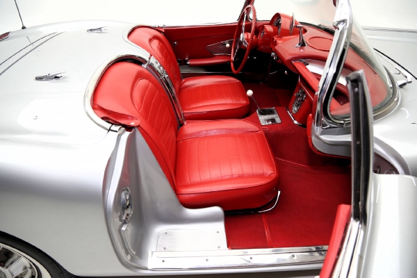 For Sale Used 1959 Chevrolet Corvette Convertible silver/red roadster | American Dream Machines Des Moines IA 50309