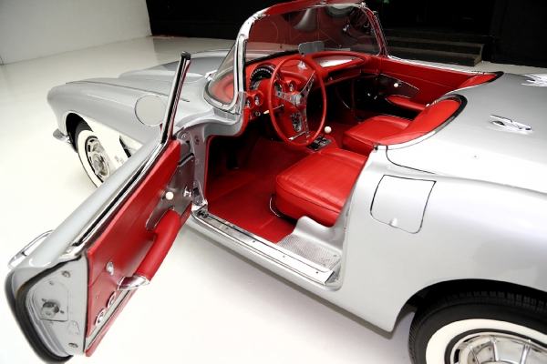 For Sale Used 1959 Chevrolet Corvette Convertible silver/red roadster | American Dream Machines Des Moines IA 50309