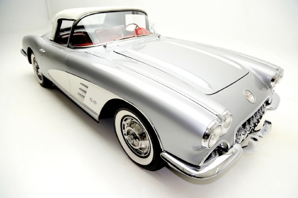 For Sale Used 1959 Chevrolet Corvette Convertible silver/red roadster | American Dream Machines Des Moines IA 50309