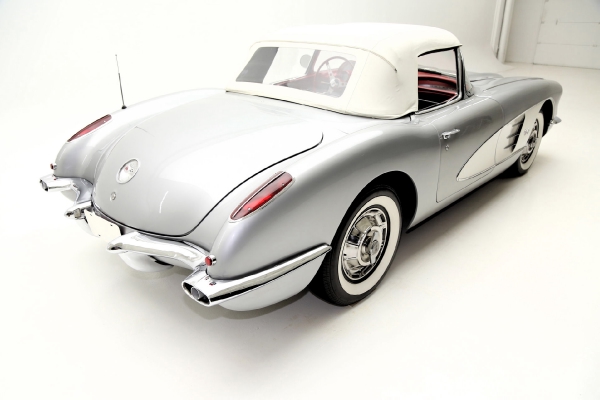 For Sale Used 1959 Chevrolet Corvette Convertible silver/red roadster | American Dream Machines Des Moines IA 50309