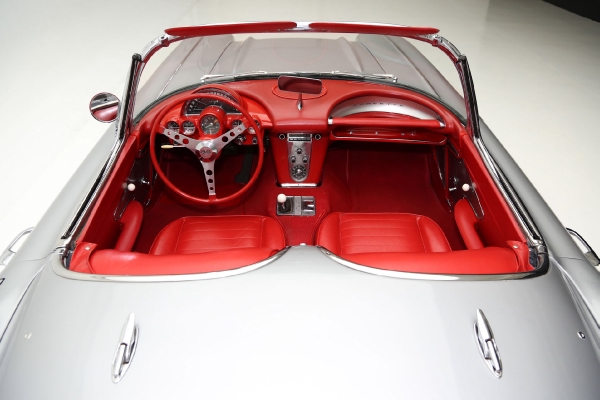 For Sale Used 1959 Chevrolet Corvette Convertible silver/red roadster | American Dream Machines Des Moines IA 50309