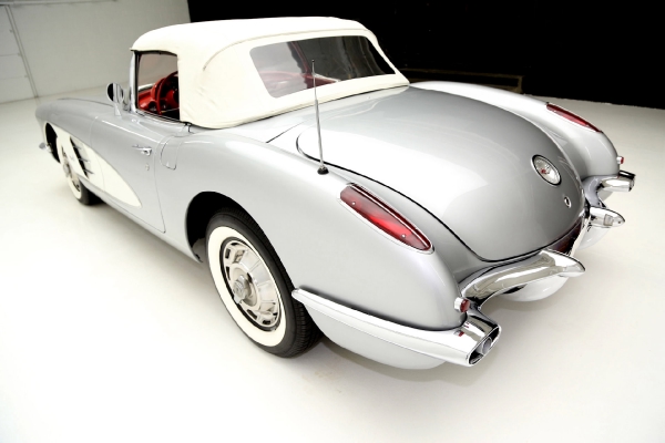 For Sale Used 1959 Chevrolet Corvette Convertible silver/red roadster | American Dream Machines Des Moines IA 50309