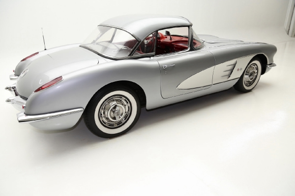 For Sale Used 1959 Chevrolet Corvette Convertible silver/red roadster | American Dream Machines Des Moines IA 50309