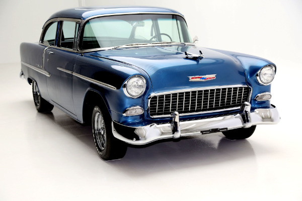 For Sale Used 1955 Chevrolet Bel Air 350 V8 digital dash, disc brakes | American Dream Machines Des Moines IA 50309
