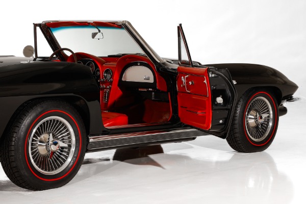 For Sale Used 1966 Chevrolet Corvette Real Black/Red 427/425 #s Match | American Dream Machines Des Moines IA 50309