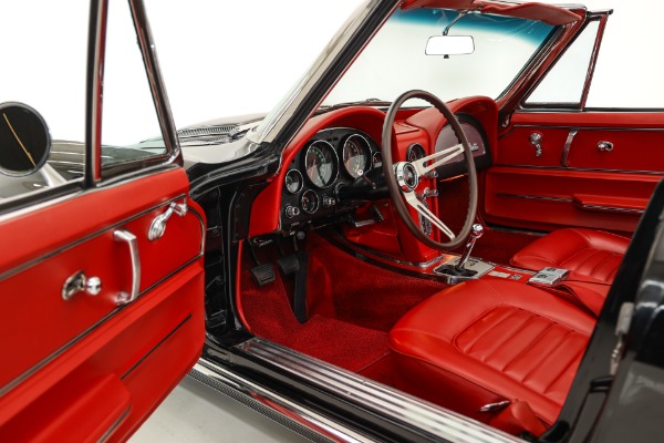 For Sale Used 1966 Chevrolet Corvette Real Black/Red 427/425 #s Match | American Dream Machines Des Moines IA 50309
