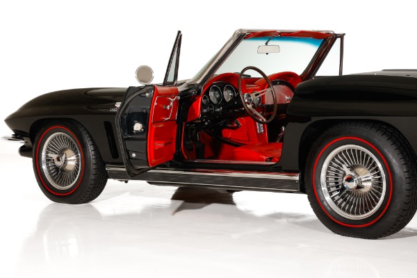 For Sale Used 1966 Chevrolet Corvette Real Black/Red 427/425 #s Match | American Dream Machines Des Moines IA 50309