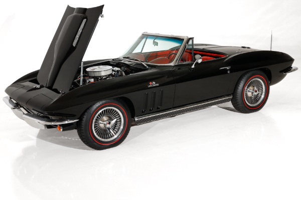 For Sale Used 1966 Chevrolet Corvette Real Black/Red 427/425 #s Match | American Dream Machines Des Moines IA 50309