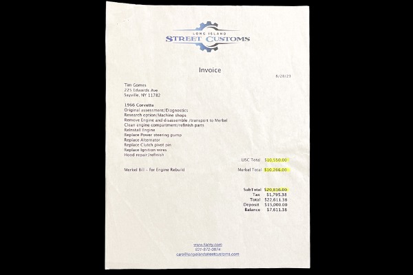 For Sale Used 1966 Chevrolet Corvette Real Black/Red 427/425 #s Match | American Dream Machines Des Moines IA 50309