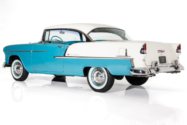 For Sale Used 1955 Chevrolet Bel Air Turquoise & India Ivory, Frame-Off | American Dream Machines Des Moines IA 50309