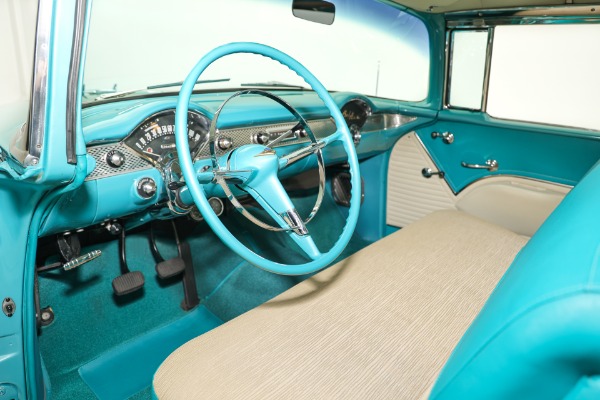 For Sale Used 1955 Chevrolet Bel Air Turquoise & India Ivory, Frame-Off | American Dream Machines Des Moines IA 50309