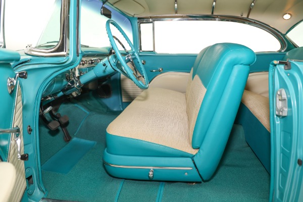 For Sale Used 1955 Chevrolet Bel Air Turquoise & India Ivory, Frame-Off | American Dream Machines Des Moines IA 50309