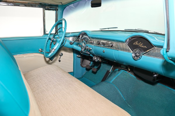 For Sale Used 1955 Chevrolet Bel Air Turquoise & India Ivory, Frame-Off | American Dream Machines Des Moines IA 50309