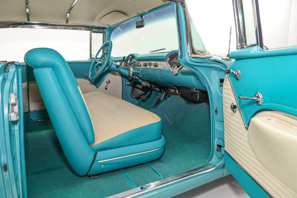 For Sale Used 1955 Chevrolet Bel Air Turquoise & India Ivory, Frame-Off | American Dream Machines Des Moines IA 50309