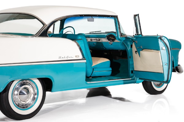 For Sale Used 1955 Chevrolet Bel Air Turquoise & India Ivory, Frame-Off | American Dream Machines Des Moines IA 50309