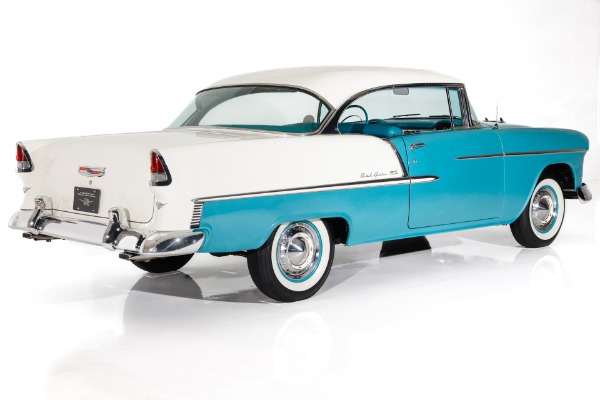 For Sale Used 1955 Chevrolet Bel Air Turquoise & India Ivory, Frame-Off | American Dream Machines Des Moines IA 50309