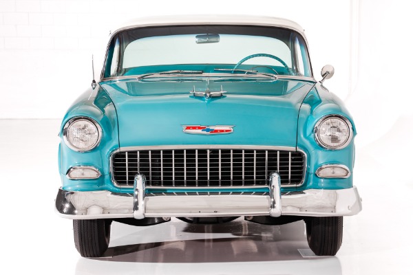 For Sale Used 1955 Chevrolet Bel Air Turquoise & India Ivory, Frame-Off | American Dream Machines Des Moines IA 50309