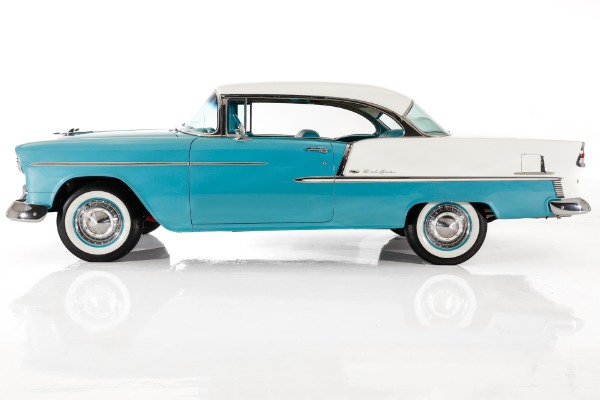 For Sale Used 1955 Chevrolet Bel Air Turquoise & India Ivory, Frame-Off | American Dream Machines Des Moines IA 50309
