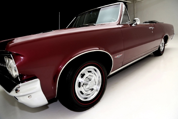 For Sale Used 1964 Pontiac GTO Convertible Red/Blk PHS 4spd 389 3 deuces | American Dream Machines Des Moines IA 50309