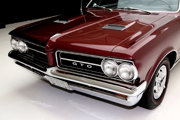 For Sale Used 1964 Pontiac GTO Convertible Red/Blk PHS 4spd 389 3 deuces | American Dream Machines Des Moines IA 50309