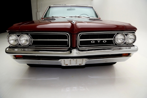 For Sale Used 1964 Pontiac GTO Convertible Red/Blk PHS 4spd 389 3 deuces | American Dream Machines Des Moines IA 50309