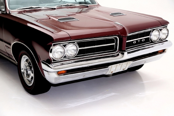 For Sale Used 1964 Pontiac GTO Convertible Red/Blk PHS 4spd 389 3 deuces | American Dream Machines Des Moines IA 50309