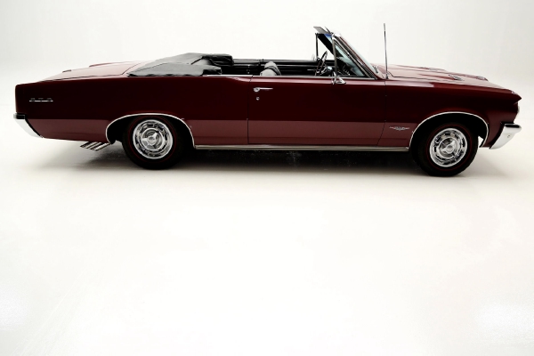 For Sale Used 1964 Pontiac GTO Convertible Red/Blk PHS 4spd 389 3 deuces | American Dream Machines Des Moines IA 50309