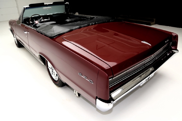 For Sale Used 1964 Pontiac GTO Convertible Red/Blk PHS 4spd 389 3 deuces | American Dream Machines Des Moines IA 50309