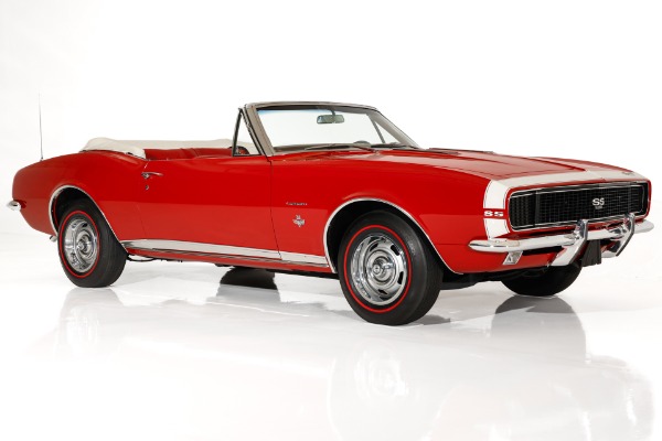 For Sale Used 1967 Chevrolet Camaro Documented Red on Red RS/SS Convertible, 4N, 3P, #s Match 350, 4-Speed | American Dream Machines Des Moines IA 50309