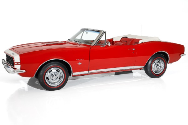 For Sale Used 1967 Chevrolet Camaro Documented Red on Red RS/SS Convertible, 4N, 3P, #s Match 350, 4-Speed | American Dream Machines Des Moines IA 50309