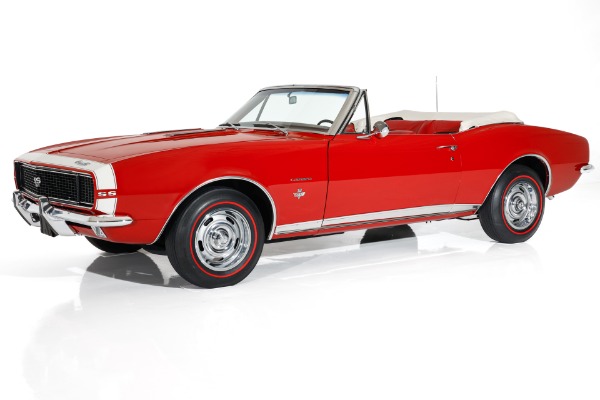 For Sale Used 1967 Chevrolet Camaro Documented Red on Red RS/SS Convertible, 4N, 3P, #s Match 350, 4-Speed | American Dream Machines Des Moines IA 50309