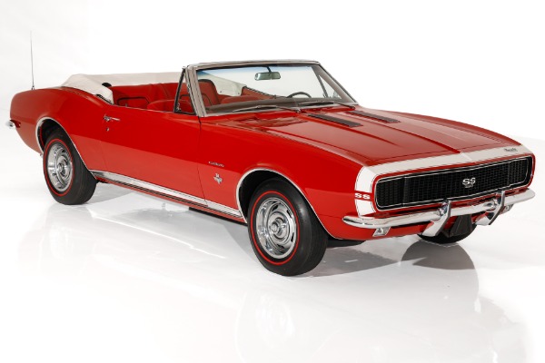 For Sale Used 1967 Chevrolet Camaro Documented Red on Red RS/SS Convertible, 4N, 3P, #s Match 350, 4-Speed | American Dream Machines Des Moines IA 50309