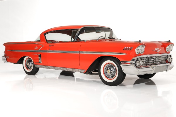 For Sale Used 1958 Chevrolet Impala Rio Red, Tri-Tone Int, 348 Tri-Power | American Dream Machines Des Moines IA 50309